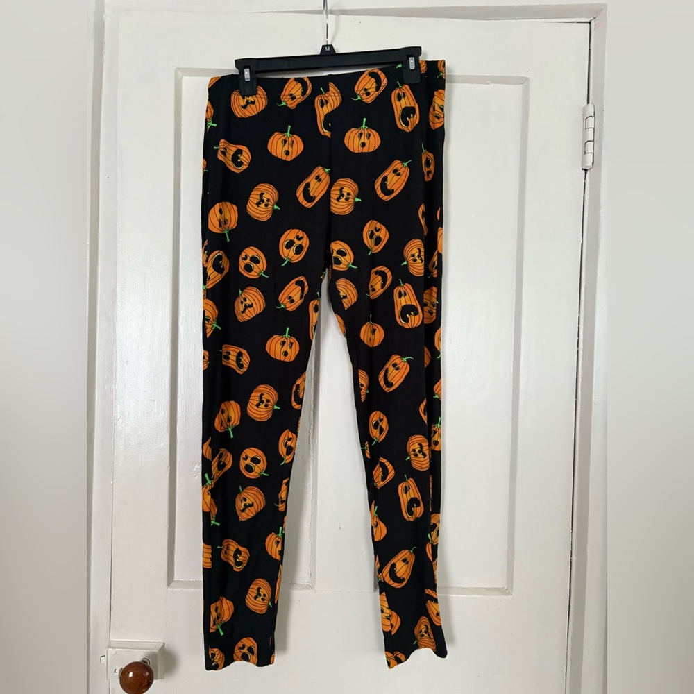 Halloween Pumpkin Print Leggings